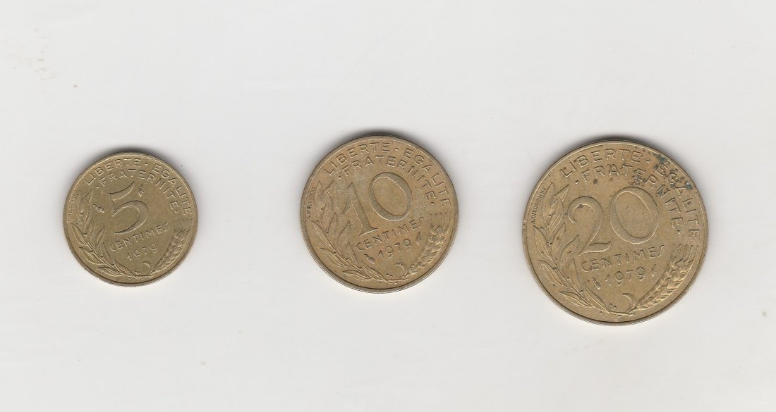  5,10 und 20  Centimes Frankreich 1979 (N048)   