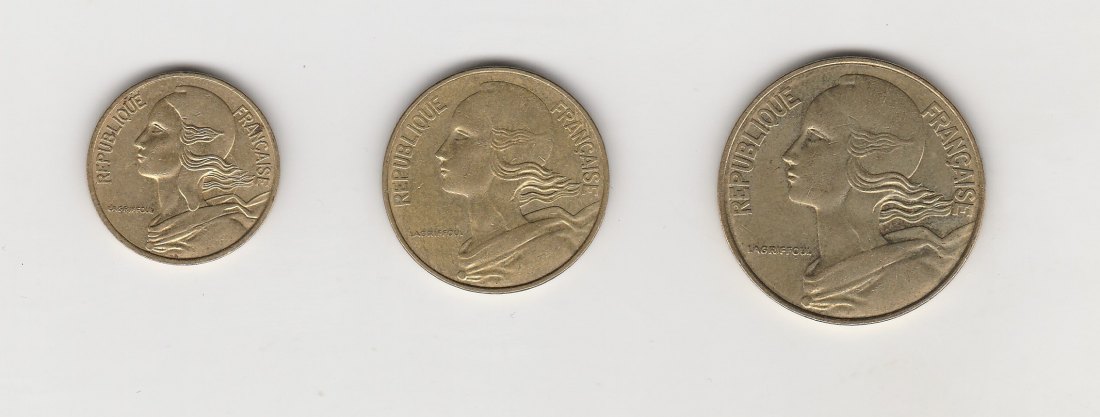  5,10 und 20  Centimes Frankreich 1981 (N049)   
