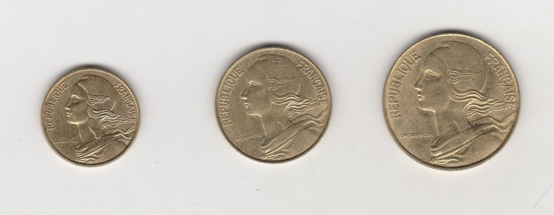  5,10 und 20  Centimes Frankreich 1985 (N051)   