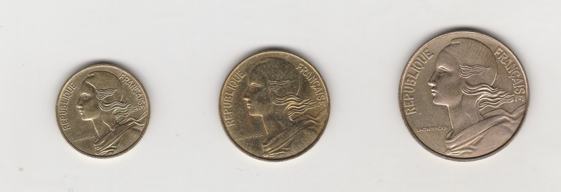 5,10 und 20  Centimes Frankreich 1987 (N052)   