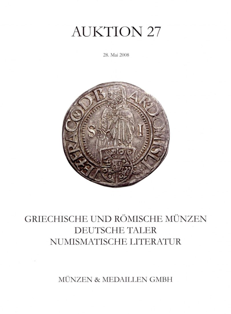  M & M GMBH Weil am Rhein 27 (2008) Antike ,Deutsche Taler ,Serien Regensburg & Westfalen   