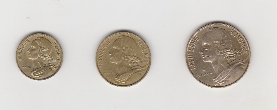  5,10 und 20  Centimes Frankreich 1969 (N055)   
