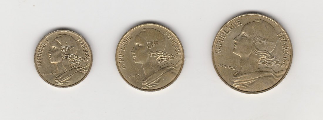  5,10 und 20  Centimes Frankreich 1977 (N056)   