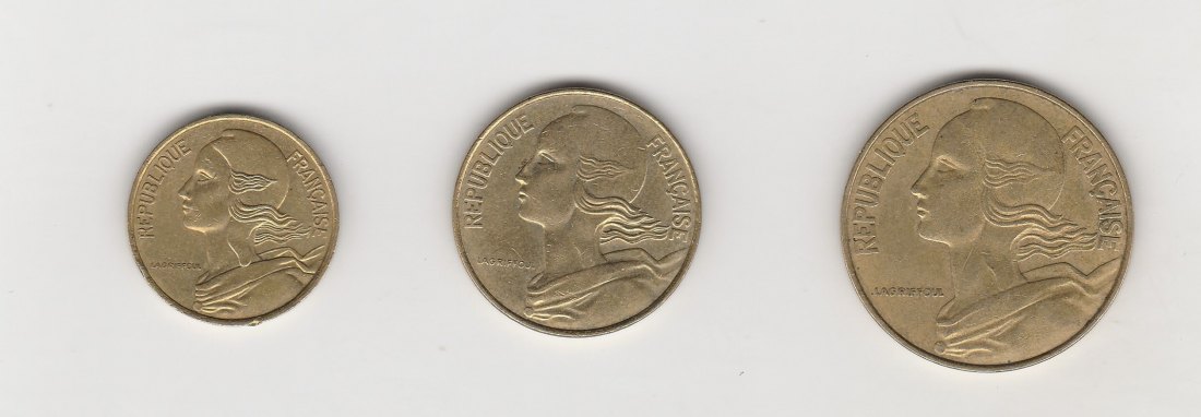  5,10 und 20  Centimes Frankreich 1974 (N057)   