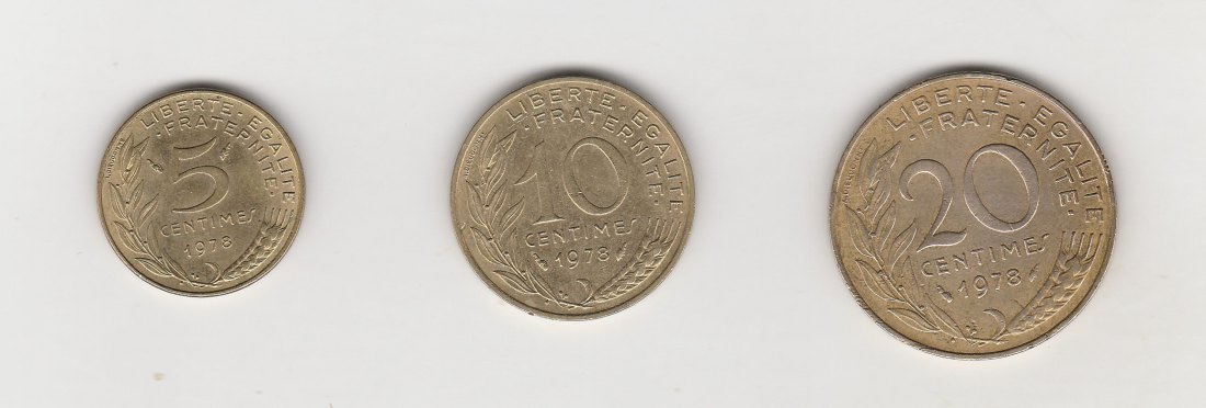 5,10 und 20 Centimes Frankreich 1978 (N058)