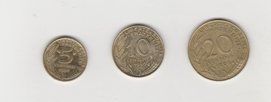  5,10 und 20  Centimes Frankreich 1996 (N060)   