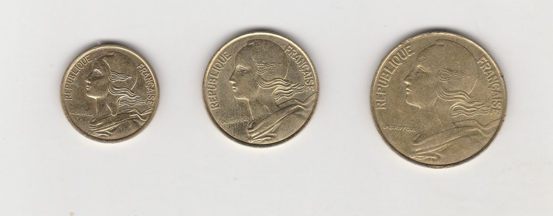  5,10 und 20  Centimes Frankreich 1996 (N060)   