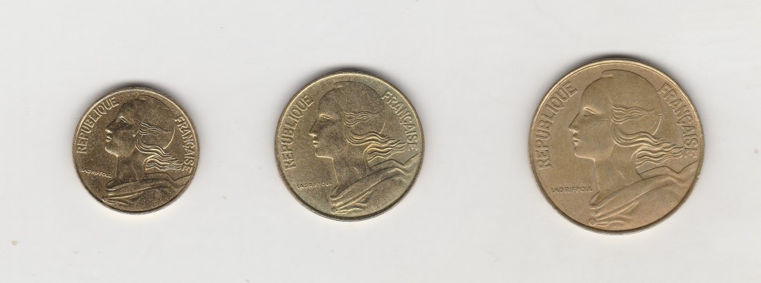 5,10 und 20  Centimes Frankreich 1994 (N061)   
