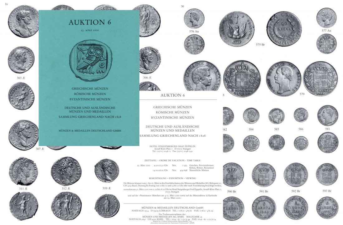  M & M GMBH Weil am Rhein 06 (2000) Antike Münzen sowie eine Sammlung Griechenland nach 1828   