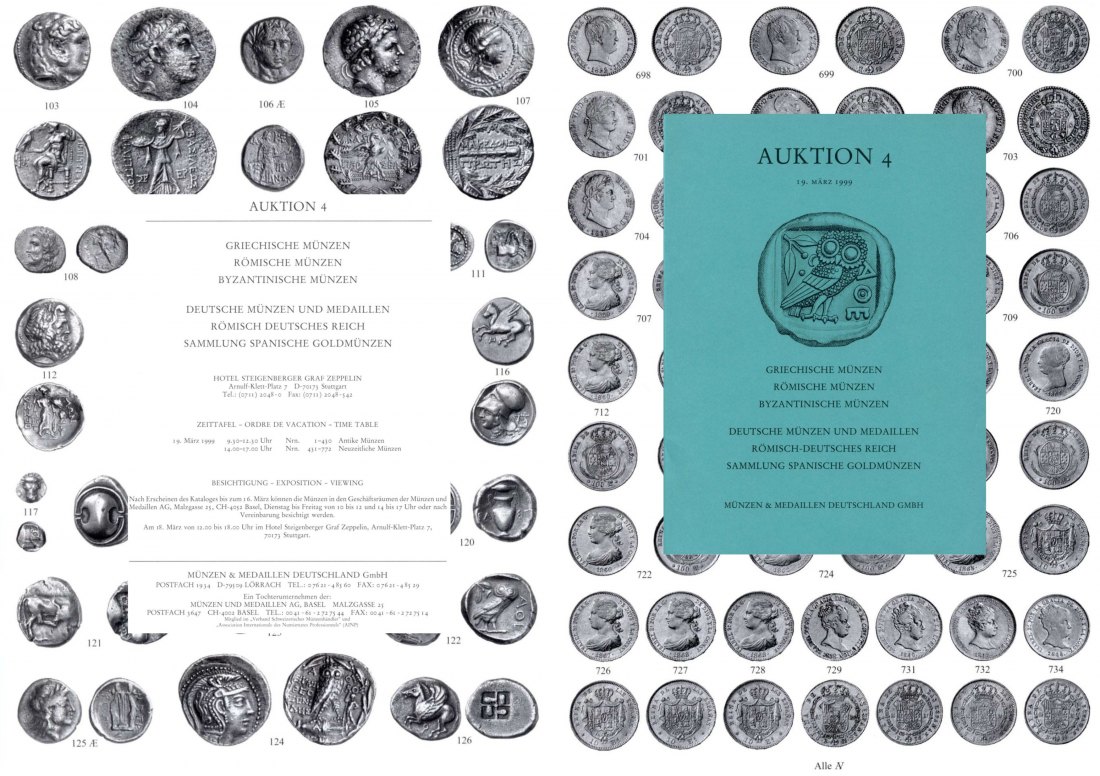  M & M GMBH Weil am Rhein 04 (1999) Antike bis zur Neuzeit ua. Sammlung Spanische Goldmünzen   