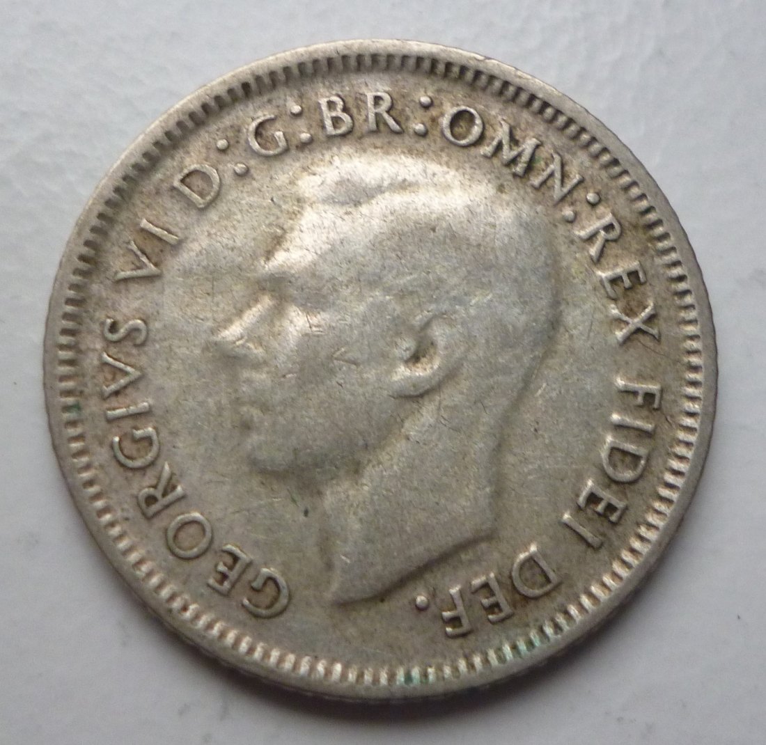  Australien 6 Pence 1952 Wappen / Georg VI.   