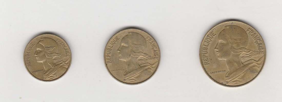  5,10 und 20  Centimes Frankreich 1972 (N070)   