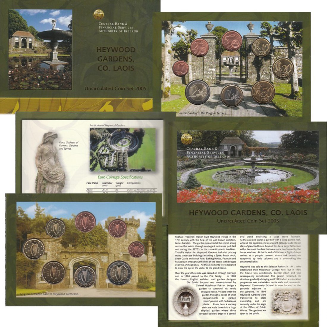  Offiz. Euo-KMS Irland *Heywood Gardens in Laois* 2004 nur 50.000St!   