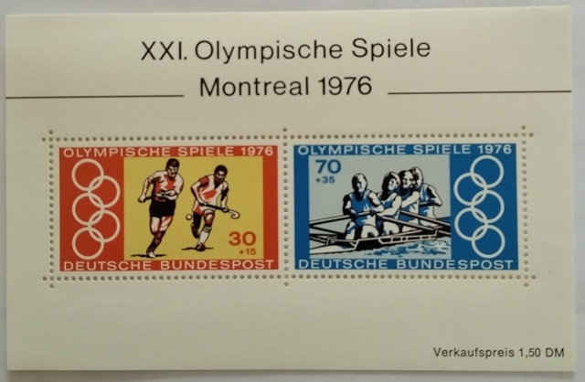  1976, Deutschland, Philatelieblatt: Olympische Sommerspiele 1976 – Montreal, postfrisch   