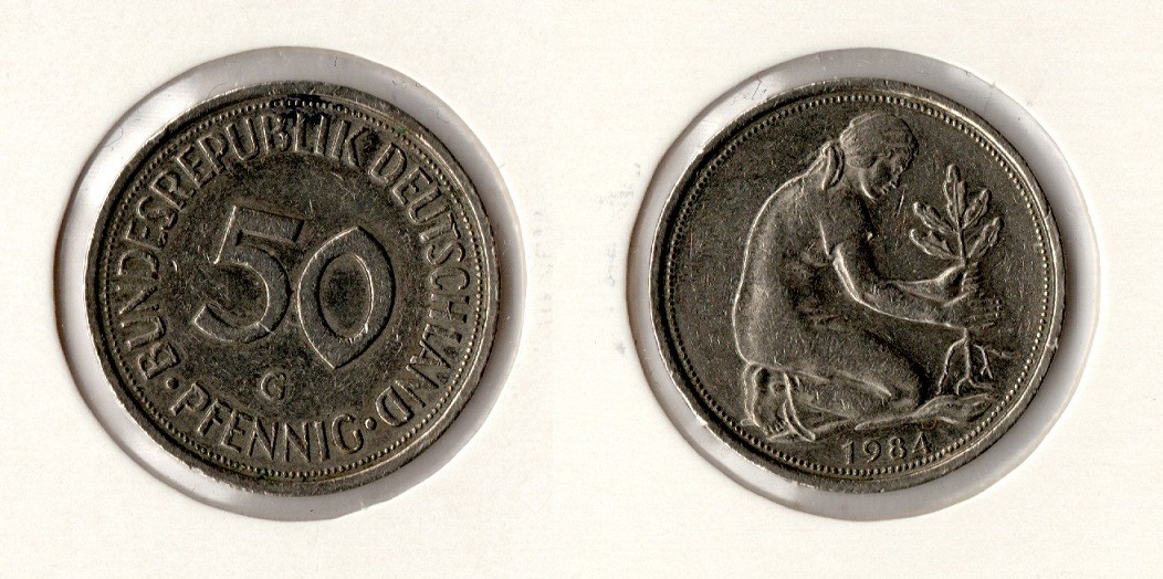  BRD 50 Pfennig 1984 G ss   