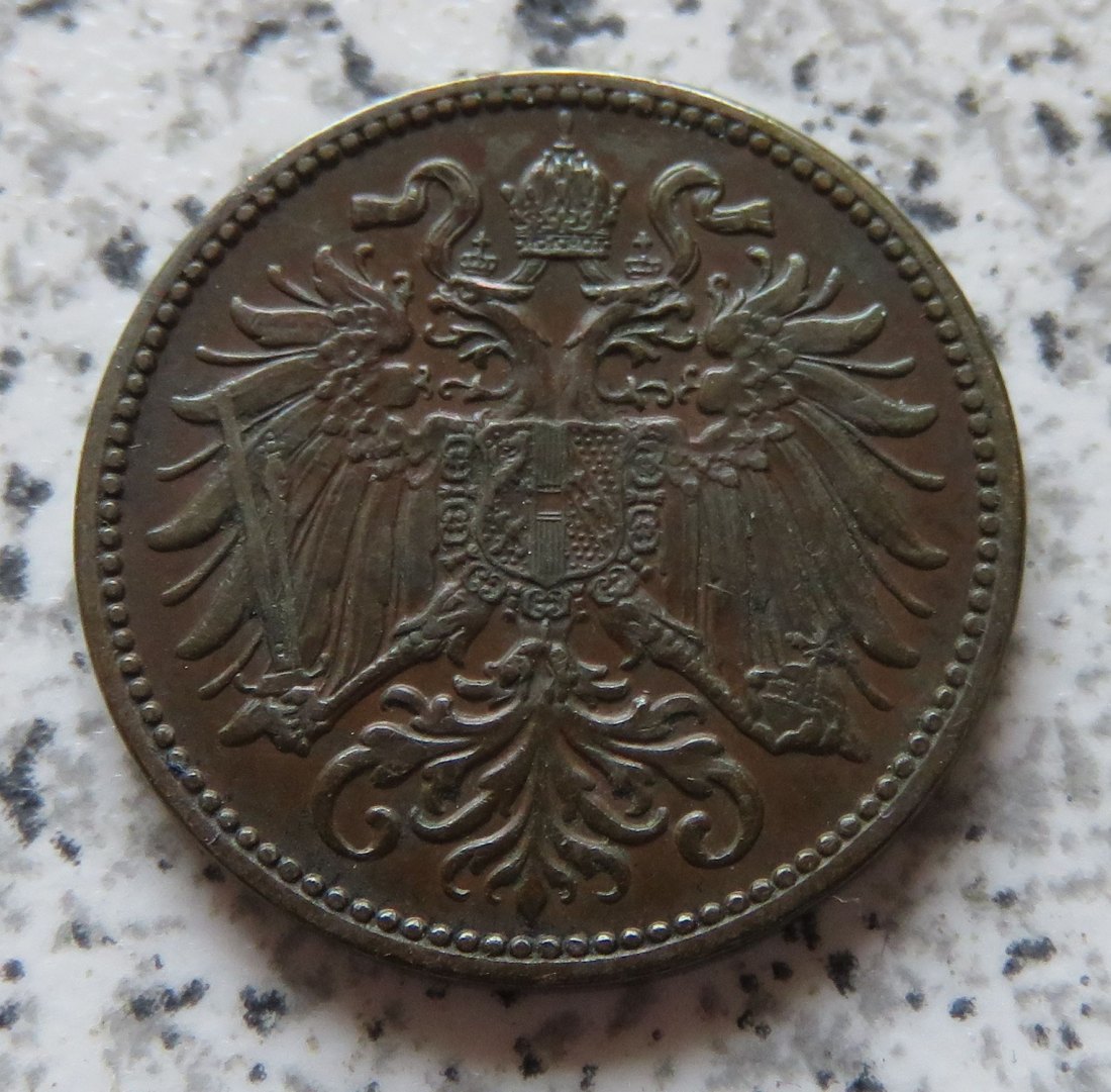  Österreich K & K 2 Heller 1910   