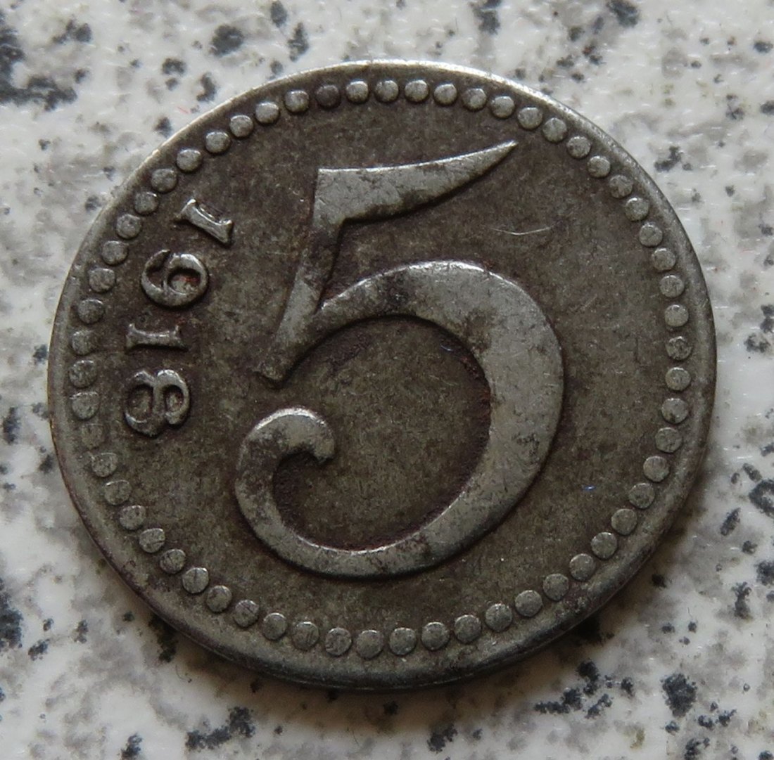  Mainz 5 Pfennig 1918   