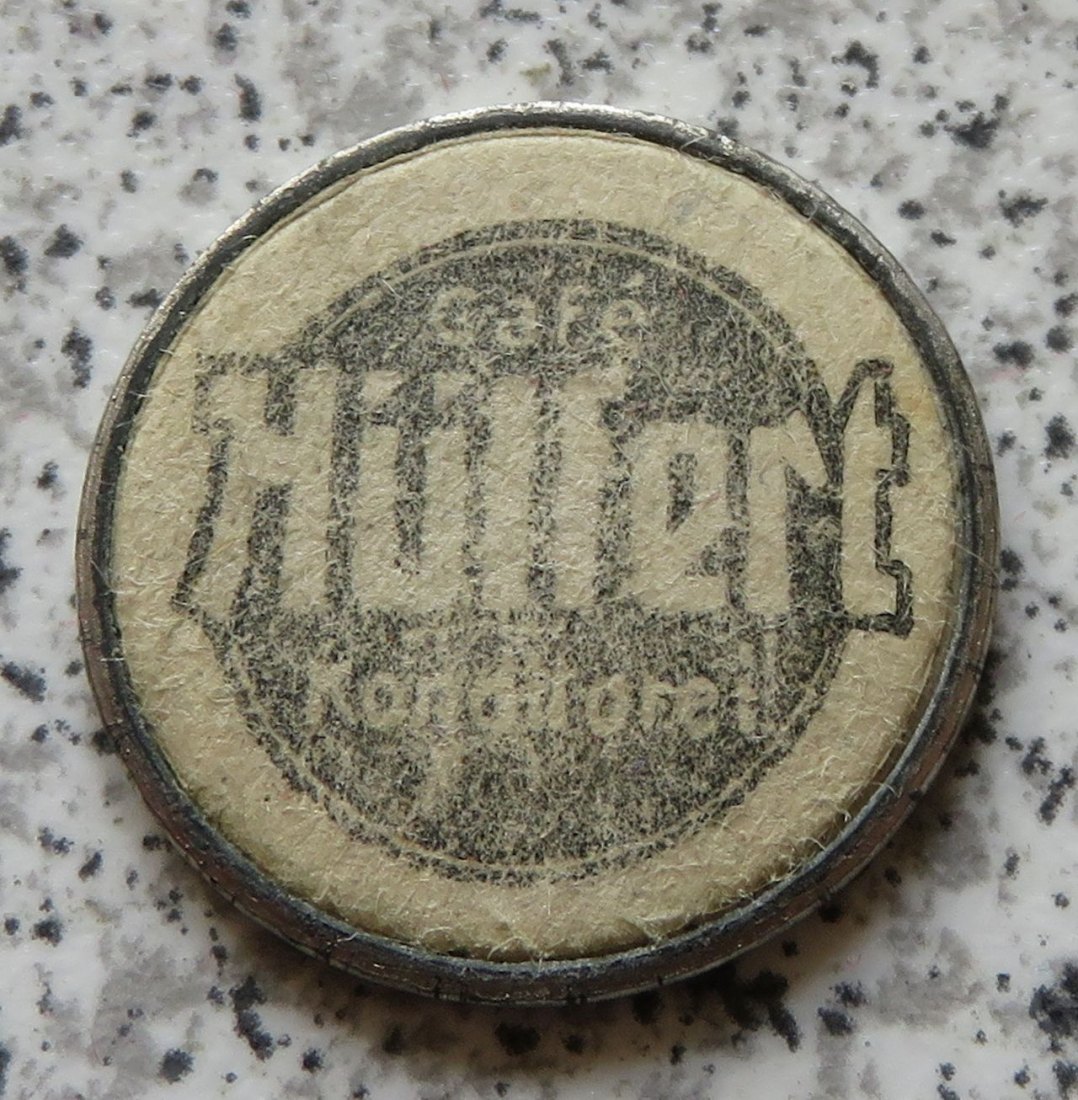  Cafe und Konditorei Hülfert / Strassenbahn Dresden 20 Pfennig Wertmarke   