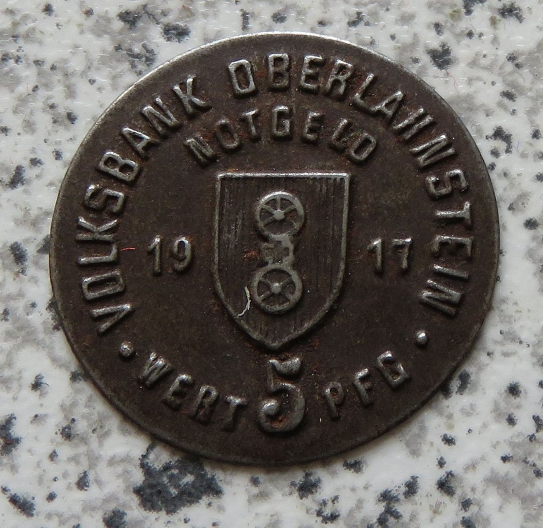  Volksbank Oberlahnstein 5 Pfennig 1917   