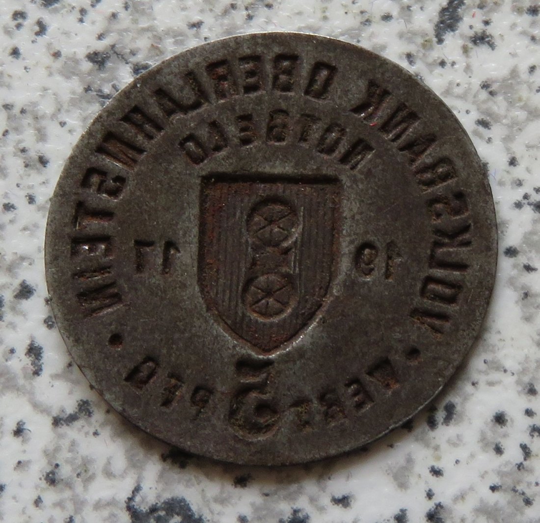  Volksbank Oberlahnstein 5 Pfennig 1917   