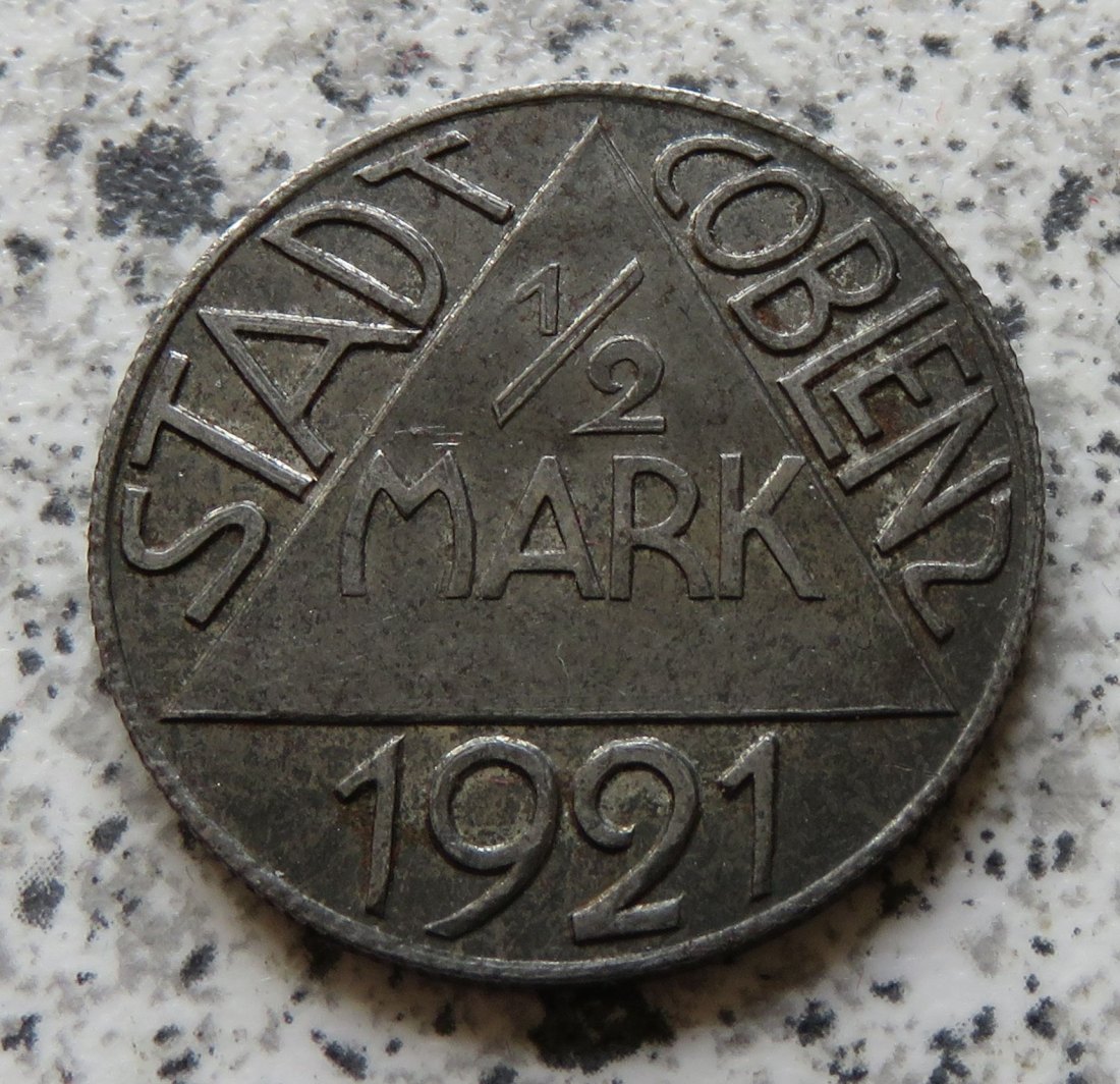  Coblenz 1/2 Mark 1921   