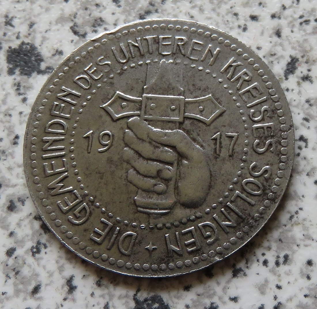  Die Gemeinden des unteren Kreises Solingen50 Pfennig 1917, Eisen   