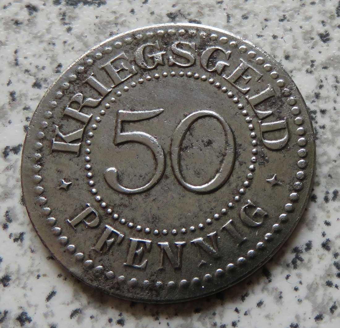  Die Gemeinden des unteren Kreises Solingen50 Pfennig 1917, Eisen   