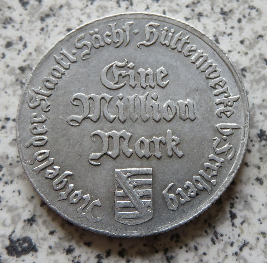  Notgeld der Staatl. Sächs. Hüttenwerke Freiberg Eine Million Mark 1923   