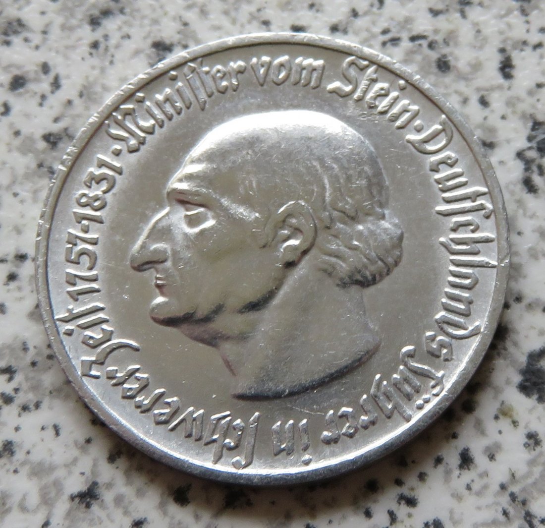  Westfalen 50 Pfennig 1921 Freiherrr von Stein   