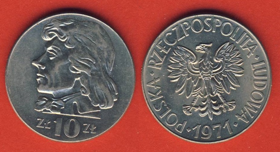  Polen 10 Zloty 1971 Tadeusz Kosciuszko   