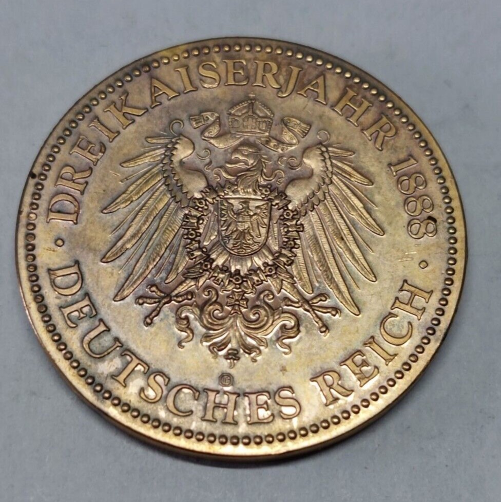  T:8.8 Medaille Wilhelm I. 1797 - 1888 Dreikaiserjahr   