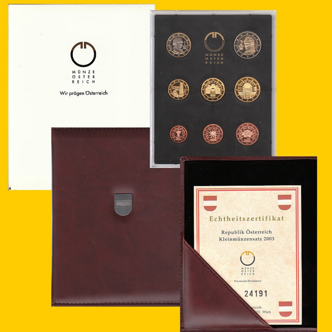  Offiz. Euro-KMS Österreich 2003 *PP* nur 25.000 Stück!   