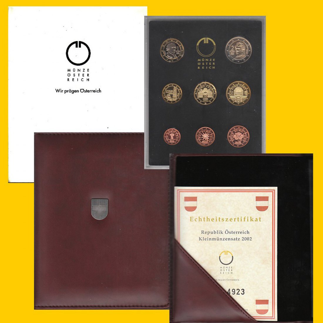  Offiz. Euro-KMS Österreich 2002 *PP* nur 10.000 Stück!   