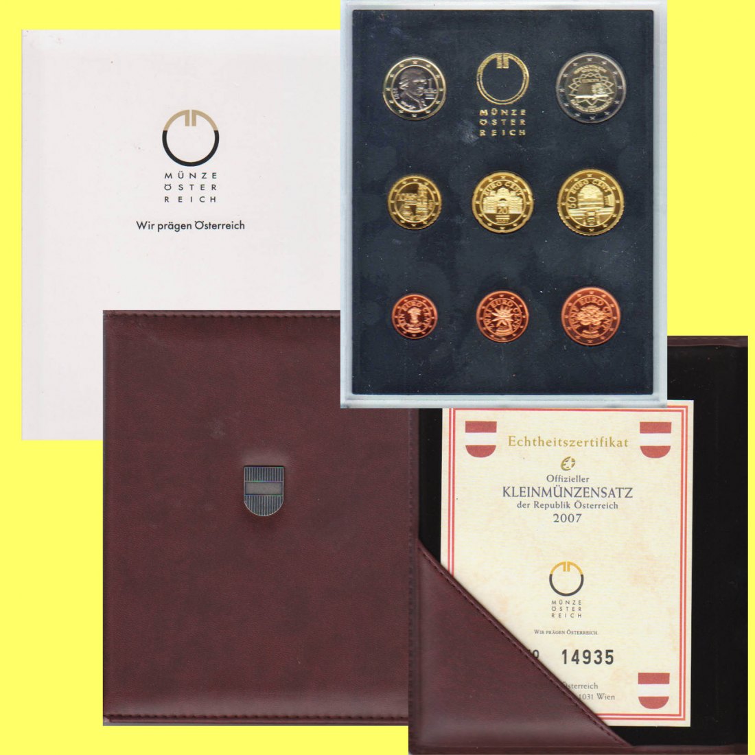  Offiz. Euro-KMS Österreich *50 Jahre Römische Verträge* 2007 *PP* nur 20.000 Stück!   