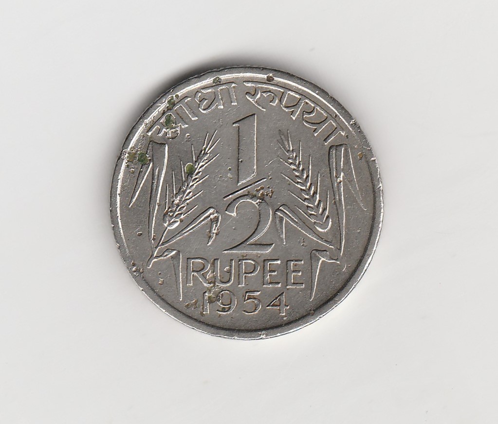 1/2 Rupee Indien 1954 (N102)