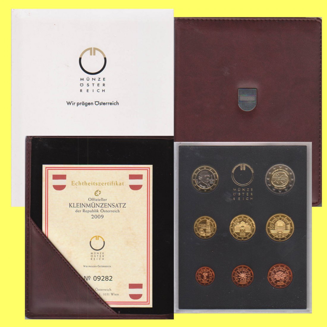  Offiz. Euro-KMS Österreich *10 Jahre Europäische Währungsunion* 2009 *PP* nur 15.000 Stück!   
