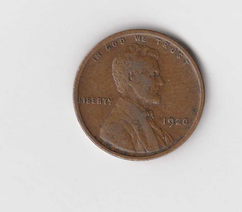  1 Cent USA 1920 ohne Mz.   (N107)   