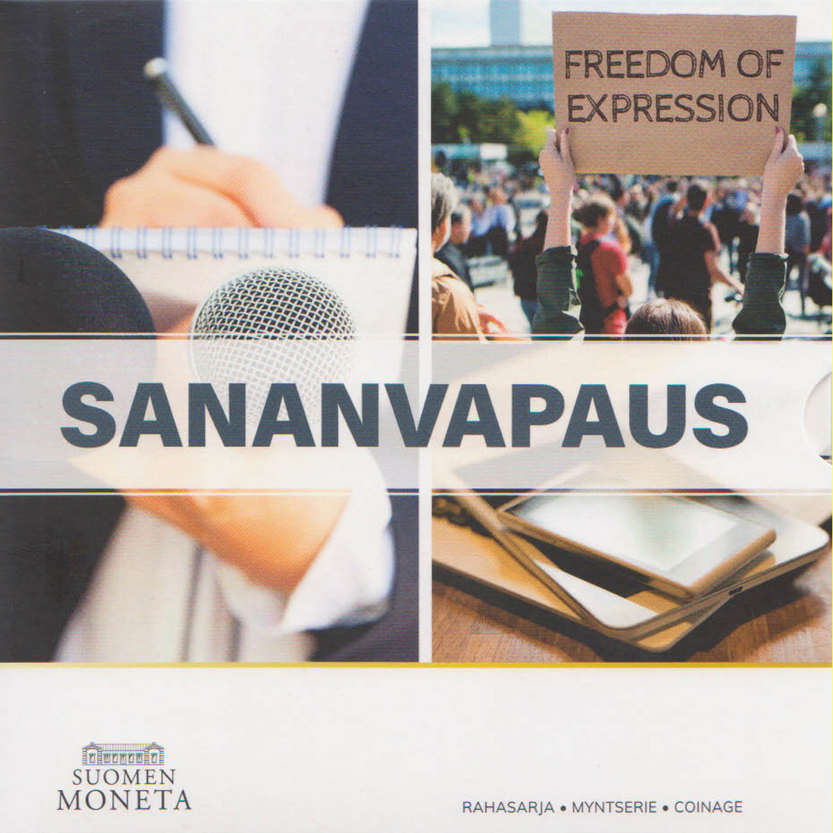  KMS Finnland *Sananvapaus - Freedom off Expression* 2021 mit 2€-SM 9 Münzen nur 3.000St!   