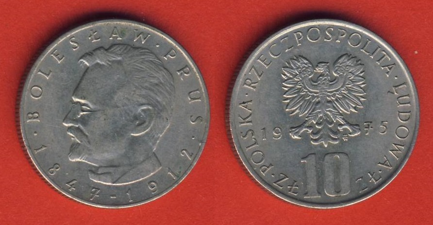  Polen 10 Zlotych 1975 Boleslaw Prus   