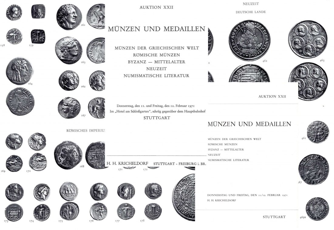  Kricheldorf (Stuttgart) 22 1971 Münzen der Griechischen Welt - Römische Münzen ,Byzanz ,Mittelalter   