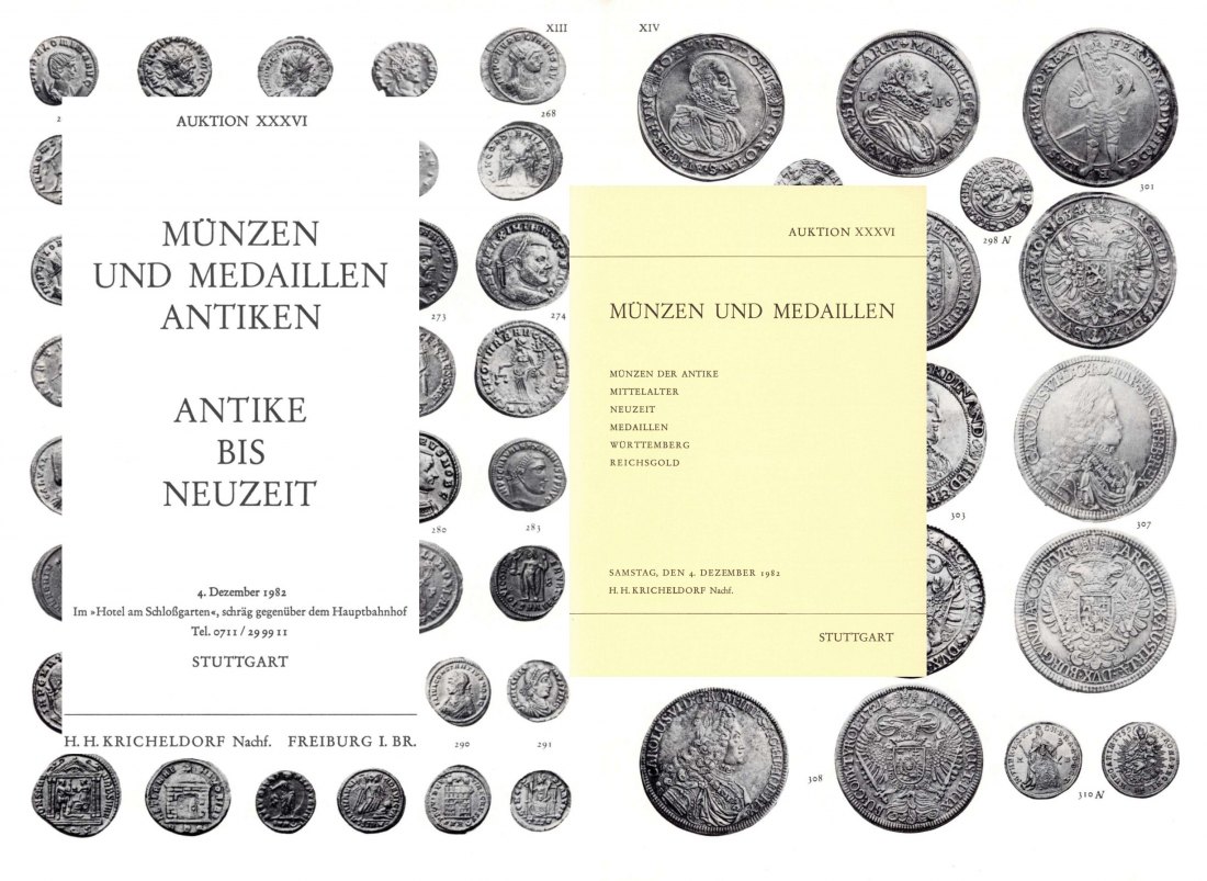  Kricheldorf (Freiburg) 36 1982 Antike ua. Griechische Welt ,Neuzeit ua. Medaillen ,Württemberg   