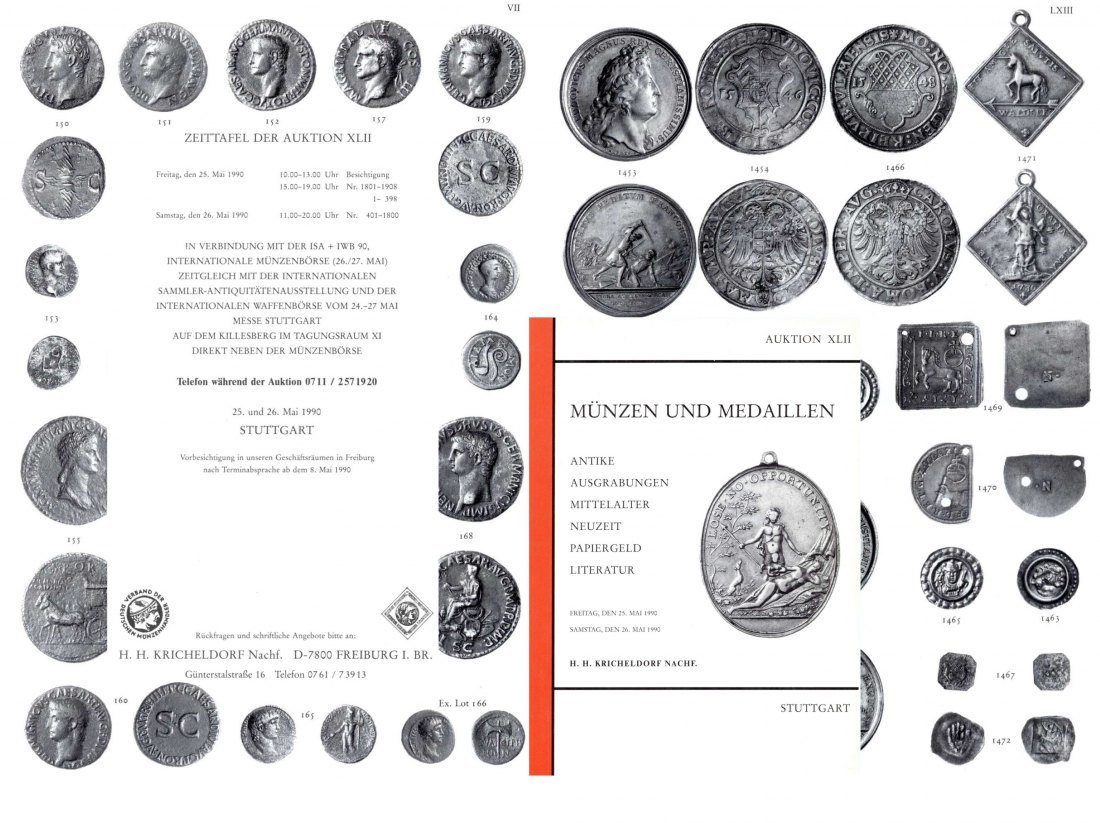  Kricheldorf (Freiburg) 42 1990 Antike - Neuzeit umfangreiche Sammlung Baden ,Papiergeld & Literatur   