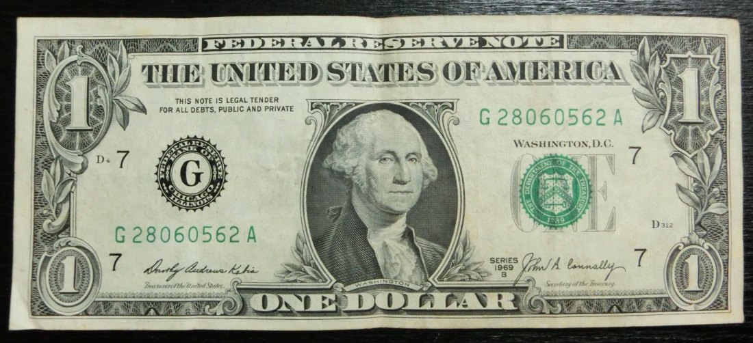  USA / BN 1 Dollar 1969 B Serie G 28060562 A   G ist Chicago   