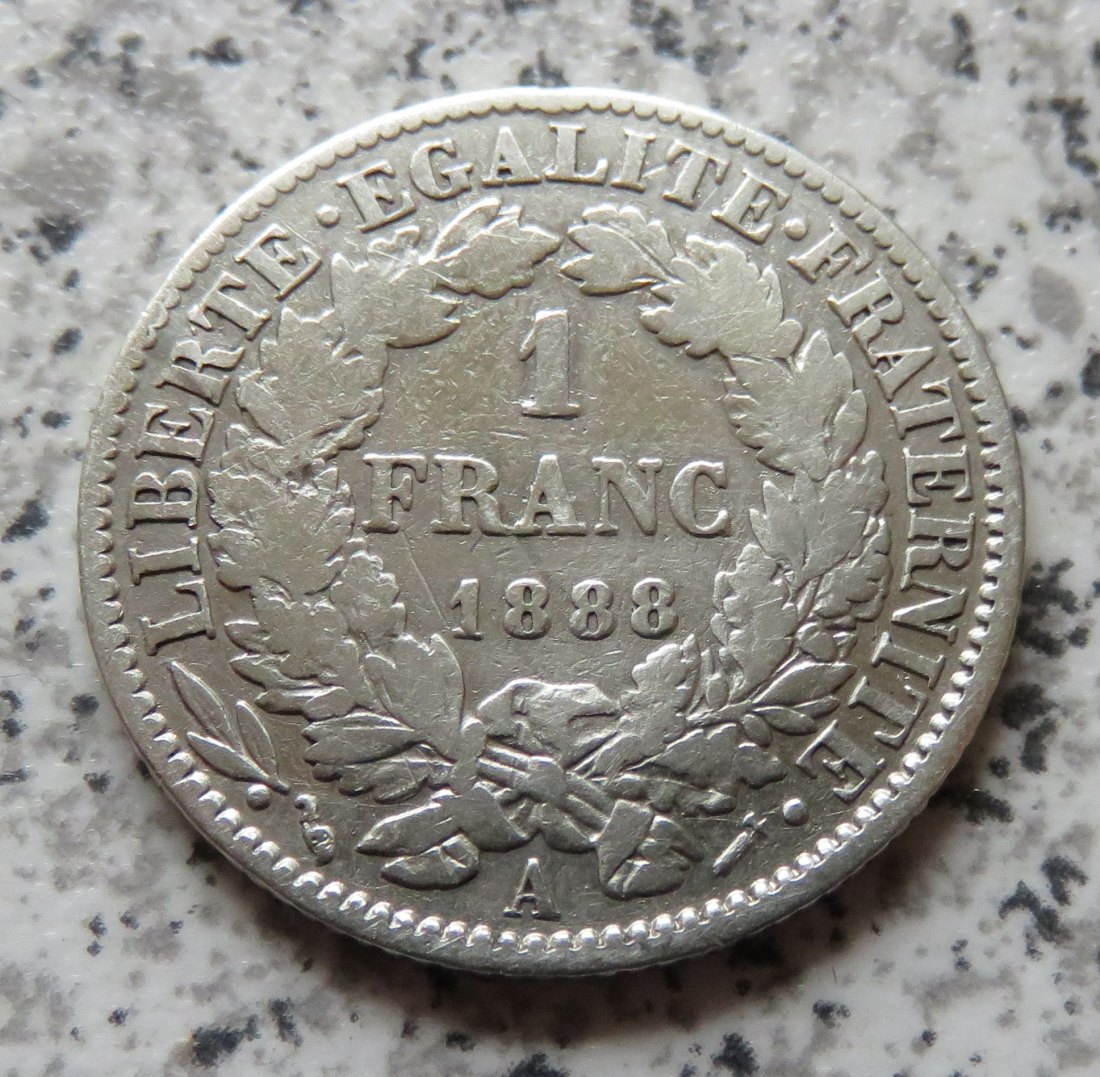  Frankreich 1 Franc 1888 A   
