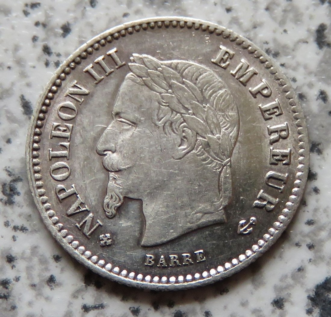  Frankreich 20 Centimes 1867 BB   