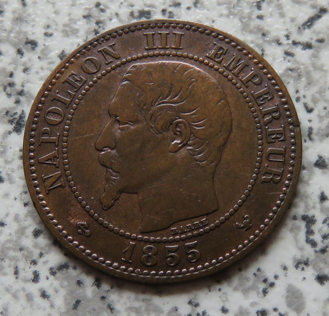  Frankreich 2 Centimes 1855 W   