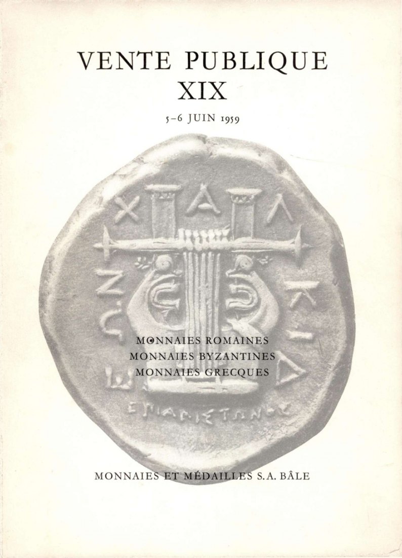  Münzen & Medaillen AG Basel - Auktion 19 (1959) Monnaies Romaines ,Grecques ....   