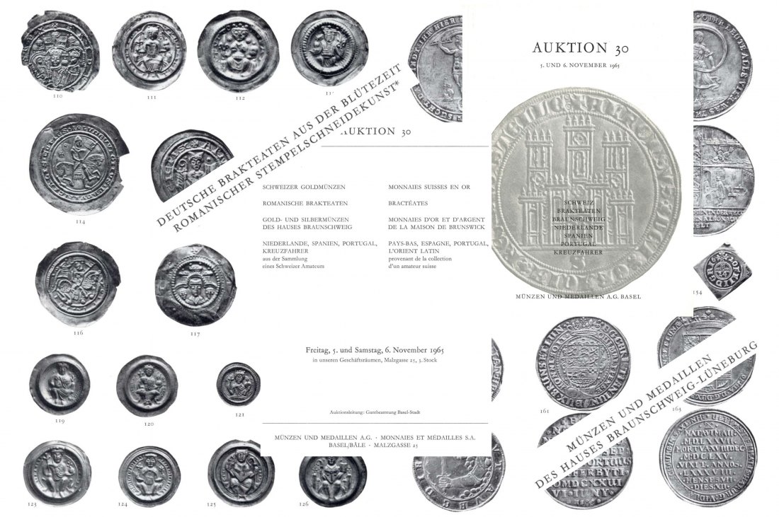  Münzen & Medaillen AG Basel - Auktion 30 (1965) Sammlungen Brakteaten ,Haus Braunschweig ua   