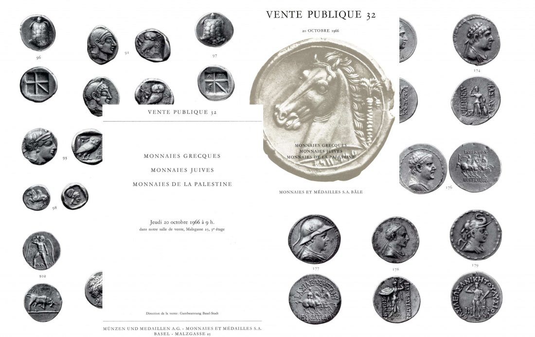  Münzen & Medaillen AG Basel - Auktion 32 (1966) Grecques ,Monnaies Juives ,Monnaies de la Palestine   