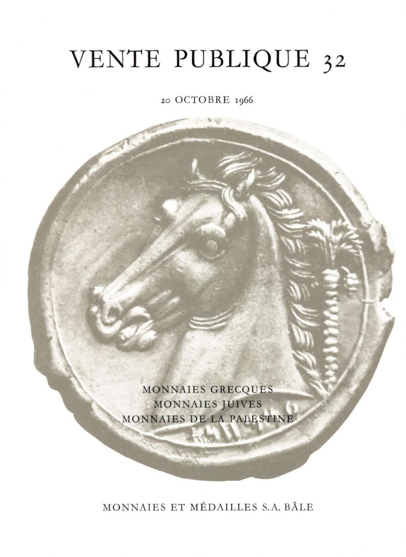  Münzen & Medaillen AG Basel - Auktion 32 (1966) Grecques ,Monnaies Juives ,Monnaies de la Palestine   